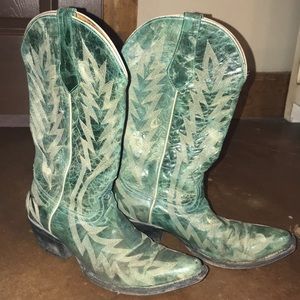 Johnny Ringo women’s turquoise boots size 9 B